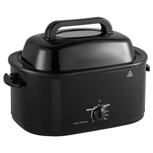 VEVOR Electric Roaster Oven, 26 Qt, Turkey Roasting Pan, Black, 1450W Power, Viewing Self-Basting Lid, 150-450°F Heat Control, Countertop Turkey Cooker with Defrost/Warm, Removable Pan and Rack VEVOR Electric Roaster Oven, 26 Qt, Turkey Roasting Pan, Black, 1450W Power, Viewing Self-Basting Lid, 150-450°F Heat Control, Countertop Turkey Cooker with Defrost/Warm, Removable Pan and Rack