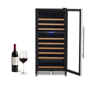VEVOR 24 inch Wine Fridge 90-Bottle Wine Cooler Refrigerator for Home Bar, Dual Zone, Built-in or Freestanding Compressor Wine Cellar, with Lock, 40-65 Temp Control, Glass Door, and LED lighting VEVOR 24 inch Wine Fridge 90-Bottle Wine Cooler Refrigerator for Home Bar, Dual Zone, Built-in or Freestanding Compressor Wine Cellar, with Lock, 40-65 Temp Control, Glass Door, and LED lighting