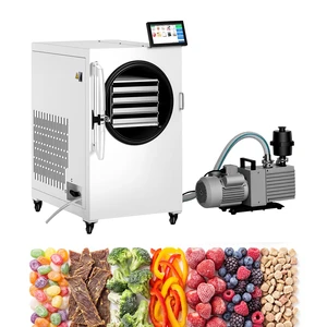 VEVOR Vacuum Freeze Dryer Machine, 11-15.4 lbs/Batch, 4 Trays, 10 Presets for Fruit Vegetable Meat, Durable Freestanding Freeze Drying Equipment with Wheel, App Control, LCD Touchscreen, Auto Defrost VEVOR Vacuum Freeze Dryer Machine, 11-15.4 lbs/Batch, 4 Trays, 10 Presets for Fruit Vegetable Meat, Durable Freestanding Freeze Drying Equipment with Wheel, App Control, LCD Touchscreen, Auto Defrost