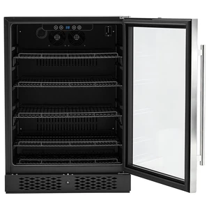 VEVOR 24 inch Wine Fridge 180 Can Beverage Cooler Refrigerator for Home Bar, Under Counter Built-in or Freestanding Compressor Refrigerator, with Lock, 38-50 Temp Control, Glass Door, LED lighting VEVOR 24 inch Wine Fridge 180 Can Beverage Cooler Refrigerator for Home Bar, Under Counter Built-in or Freestanding Compressor Refrigerator, with Lock, 38-50 Temp Control, Glass Door, LED lighting