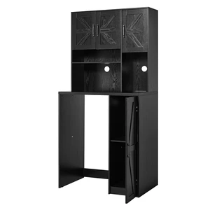 VEVOR Coffee Bar Cabinet with Mini Fridge Space, 73"H, Storage & Outlet, for Home, Kitchen, Living Room, Liquor Wine Cabinets, Beverage Station with 4 Doors, Adjustable Shelves, Multi-Tier Storage VEVOR Coffee Bar Cabinet with Mini Fridge Space, 73"H, Storage & Outlet, for Home, Kitchen, Living Room, Liquor Wine Cabinets, Beverage Station with 4 Doors, Adjustable Shelves, Multi-Tier Storage