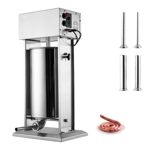 VEVOR Electric Sausage Stuffer 55 lbs Vertical Meat Maker Stainless Steel, for Commercial Use, Stepless Speed Control Meat Stuffer, Sausage Filler Kit, 4 Filling Tubes & Foot Pedal, ETL Approved VEVOR Electric Sausage Stuffer 55 lbs Vertical Meat Maker Stainless Steel, for Commercial Use, Stepless Speed Control Meat Stuffer, Sausage Filler Kit, 4 Filling Tubes & Foot Pedal, ETL Approved