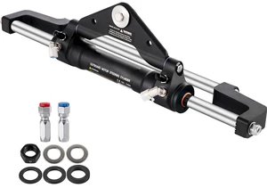 VEVOR Hydraulic Steering Cylinder 300HP, Hydraulic Steering Front Mount Hydraulic Outboard Marine Steering Kit Without Hydraulic Hose and Helm for Outboards Boat Steering System VEVOR Hydraulic Steering Cylinder 300HP, Hydraulic Steering Front Mount Hydraulic Outboard Marine Steering Kit Without Hydraulic Hose and Helm for Outboards Boat Steering System
