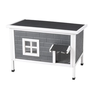 VEVOR Heated Outdoor Cat House for 1-3 Cats Feral Shelter with Heating Pad, for Outside Winter, Large Weatherproof Windproof Insulated Wooden Home, Waterproof Asphalt Roof, Escape Door & PVC Curtain VEVOR Heated Outdoor Cat House for 1-3 Cats Feral Shelter with Heating Pad, for Outside Winter, Large Weatherproof Windproof Insulated Wooden Home, Waterproof Asphalt Roof, Escape Door & PVC Curtain