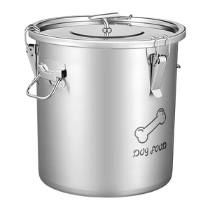 VEVOR Stainless Steel Dog Food Storage Container 17 lbs/5.28 Gal Capacity, for Living Room Kitchen, Airtight Lid & Dual Handles, 20L Large Metal for Dogs & Cats Food Rice Flour, Keep Fresh, Easy Clean VEVOR Stainless Steel Dog Food Storage Container 17 lbs/5.28 Gal Capacity, for Living Room Kitchen, Airtight Lid & Dual Handles, 20L Large Metal for Dogs & Cats Food Rice Flour, Keep Fresh, Easy Clean