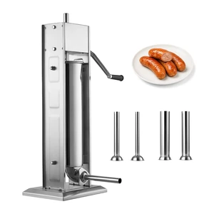 VEVOR Manual Sausage Stuffer 15 lbs/ 7L Vertical Meat Maker Stainless Steel, for Home Camping Outdoor Grill BBQ, Dual-Speed Meat Stuffer, Professional Heavy Duty Sausage Filler Kit, 4 Filling Tubes VEVOR Manual Sausage Stuffer 15 lbs/ 7L Vertical Meat Maker Stainless Steel, for Home Camping Outdoor Grill BBQ, Dual-Speed Meat Stuffer, Professional Heavy Duty Sausage Filler Kit, 4 Filling Tubes