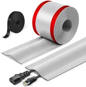 Floor Cord Cover Self-Adhesive Cord Hider Floor Cable Cover Floor Cord Cover Self-Adhesive Cord Hider Floor Cable Cover