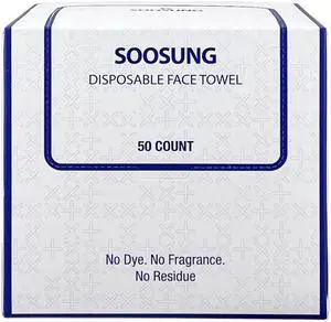 Disposable Facial Towels for Face Drying, Ultra Soft Single Use Face Towels for Sensitive Skin, Absorbent Facial Cleansing Towels for Home, Travel & Gym, Lightweight Dry Face Tissue, 50 Count Disposable Facial Towels for Face Drying, Ultra Soft Single Use Face Towels for Sensitive Skin, Absorbent Facial Cleansing Towels for Home, Travel & Gym, Lightweight Dry Face Tissue, 50 Count