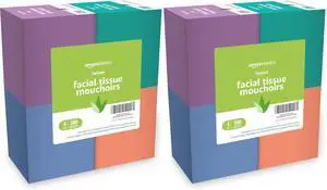 Facial Tissue, 2-Ply, 300 Count | With Lotion | 8 Packs Facial Tissue, 2-Ply, 300 Count | With Lotion | 8 Packs