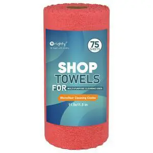 Microfiber Cleaning Cloths, 75 Sheets Shop Towels, Reusable Paper Towels Shop Rags, Washable Microfiber Towel Roll Cleaning Rags for Cars, House, Kitchen, 11.5 x 11.5, Red Microfiber Cleaning Cloths, 75 Sheets Shop Towels, Reusable Paper Towels Shop Rags, Washable Microfiber Towel Roll Cleaning Rags for Cars, House, Kitchen, 11.5 x 11.5, Red