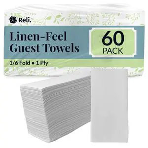 Disposable Linen-Feel Napkins, Guest Hand Towels (60 Pack) Disposable Linen-Feel Napkins, Guest Hand Towels (60 Pack)