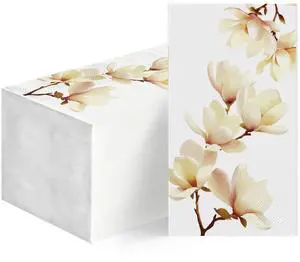 100Pcs Paper Napkins, Magnolia Grandiflora 100Pcs Paper Napkins, Magnolia Grandiflora