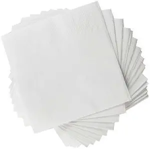 1 Ply White Cocktail/Beverage Napkins- Package of 500ct 1 Ply White Cocktail/Beverage Napkins- Package of 500ct