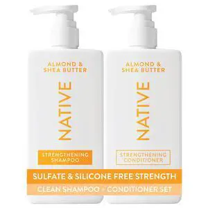Shampoo and Conditioner Contain Naturally Derived Ingredients| All Hair Type Color & Treated, Fine to Dry Damaged, Sulfate & Dye Free - Almond & Shea Butter, 16.5 fl oz each (2 pack) Shampoo and Conditioner Contain Naturally Derived Ingredients| All Hair Type Color & Treated, Fine to Dry Damaged, Sulfate & Dye Free - Almond & Shea Butter, 16.5 fl oz each (2 pack)