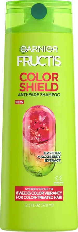 Fructis Color Shield Shampoo, Fortifying Shampoo for Color Treated Hair, Works on All Types and Shades of Hair, Vegan and Paraben Free, 12.5 fl. oz. (Packaging May Vary) Fructis Color Shield Shampoo, Fortifying Shampoo for Color Treated Hair, Works on All Types and Shades of Hair, Vegan and Paraben Free, 12.5 fl. oz. (Packaging May Vary)