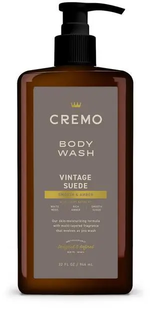 Rich-Lathering Vintage Suede Body Wash for Men, 32 Fl Oz Rich-Lathering Vintage Suede Body Wash for Men, 32 Fl Oz