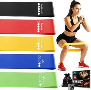 Loop Resistance Bands Set of 5 for Exercise & Strength Training Loop Resistance Bands Set of 5 for Exercise & Strength Training