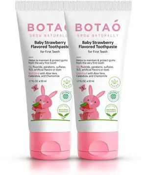 Fluoride Free Toddler Toothpaste | Strawberry Flavored - Training Toothpaste for Toddlers | EWG Verified, Vegan, SLS Free, Safe to Swallow, Aloe Vera (2Pack) Fluoride Free Toddler Toothpaste | Strawberry Flavored - Training Toothpaste for Toddlers | EWG Verified, Vegan, SLS Free, Safe to Swallow, Aloe Vera (2Pack)