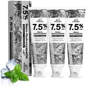 7.5% Nano Hydroxyapatite Toothpaste,Fluoride Free,Whitening 3pcs 7.5% Nano Hydroxyapatite Toothpaste,Fluoride Free,Whitening 3pcs