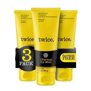 Nano-Hydroxyapatite Toothpaste, Fluoride-Free - Helps Remineralize Teeth, Freshens Breath & Activated Charcoal for Teeth Whitening, ICY Mint - 3.4 oz, Pack of 3 Nano-Hydroxyapatite Toothpaste, Fluoride-Free - Helps Remineralize Teeth, Freshens Breath & Activated Charcoal for Teeth Whitening, ICY Mint - 3.4 oz, Pack of 3