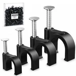 200 Pcs Cable Clips 4/6/8/10mm Nail in Cable Clips Cable Wire Clips Cable Tacks Coax Cable Clips Speaker Wire Clips Cable Nails for Cords Wall Wire Clips RG6 RG59 CAT6 RJ45 Ethernet Cable Clips Black 200 Pcs Cable Clips 4/6/8/10mm Nail in Cable Clips Cable Wire Clips Cable Tacks Coax Cable Clips Speaker Wire Clips Cable Nails for Cords Wall Wire Clips RG6 RG59 CAT6 RJ45 Ethernet Cable Clips Black