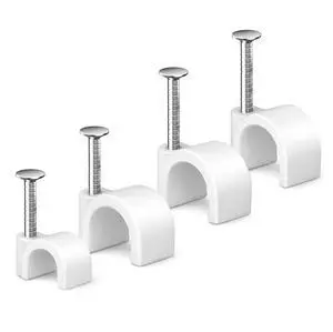 Cable Wire Clips 4mm 6mm 8mm 10mm (Pack of 200) Cable Management RG6 RG59 CAT5 CAT6 RJ45 Electrical Ethernet Dish TV Speaker Wire Cord Tie Holder Single Coaxial Nail Clamps Cable Wire Clips 4mm 6mm 8mm 10mm (Pack of 200) Cable Management RG6 RG59 CAT5 CAT6 RJ45 Electrical Ethernet Dish TV Speaker Wire Cord Tie Holder Single Coaxial Nail Clamps