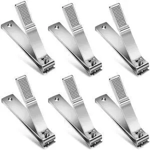 6 Pcs Large Toenail Clippers Straight Edge Thick Nails,Silver | Stainless Steel Nail Clippers for Men Women, Sharp Straight Blade, Professional Toe Care, Durable Heavy Duty Cutters 6 Pcs Large Toenail Clippers Straight Edge Thick Nails,Silver | Stainless Steel Nail Clippers for Men Women, Sharp Straight Blade, Professional Toe Care, Durable Heavy Duty Cutters