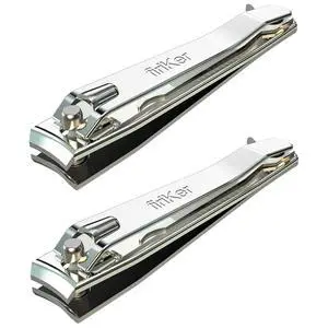 2PCS Stainless Steel Nail Clippers,Professional Fingernail Clipper and Toenail Clipper 2PCS Stainless Steel Nail Clippers,Professional Fingernail Clipper and Toenail Clipper
