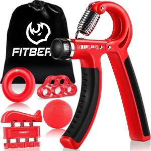 Grip Strengthener Forearm Strengthener Hand Grips Strengthener Kit - 5 Pack Adjustable Resistance (Red) Grip Strengthener Forearm Strengthener Hand Grips Strengthener Kit - 5 Pack Adjustable Resistance (Red)