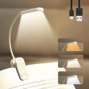 Rechargeable 20 LED Book Light for Reading in Bed | Energy Saving with Extended 60Hrs Runtime, 15-Level Stepless Dimming, Flexible Lightweight Clip on Light for Studying, Travel, White Rechargeable 20 LED Book Light for Reading in Bed | Energy Saving with Extended 60Hrs Runtime, 15-Level Stepless Dimming, Flexible Lightweight Clip on Light for Studying, Travel, White