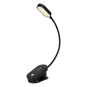 Rechargeable Book Light, 14 LEDs Eye Care Clip On Amber Reading Light for Bookworms Reading in Bed with 9 Colors 9 Brightness(Black) Rechargeable Book Light, 14 LEDs Eye Care Clip On Amber Reading Light for Bookworms Reading in Bed with 9 Colors 9 Brightness(Black)