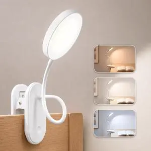 Clip on Light, Stepless Dimmable & 3 Colors Touch Control Clip On Bed Light. Dorm Room Essential 2600mAh Rechargeable Battery Powered Lamp. Flexible Clip On Lamp for Desk/Bedside/Headboard Clip on Light, Stepless Dimmable & 3 Colors Touch Control Clip On Bed Light. Dorm Room Essential 2600mAh Rechargeable Battery Powered Lamp. Flexible Clip On Lamp for Desk/Bedside/Headboard