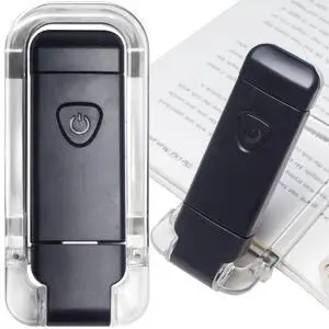 Portable USB Rechargeable LED Clip-on Book Light for Eye-Protection, 3 Brightness Adjustable Dimmable Bookmark Light for Reading in Bed (Black) Portable USB Rechargeable LED Clip-on Book Light for Eye-Protection, 3 Brightness Adjustable Dimmable Bookmark Light for Reading in Bed (Black)