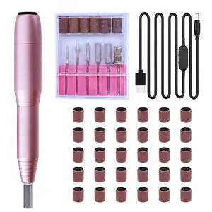 Professional Electric Nail Drill Kit - Variable Speed Control for Acrylic & Gel Nails, Manicure & Pedicure | Includes 6 Grinding Bits, Quiet & Smooth Operation (Pink) Professional Electric Nail Drill Kit - Variable Speed Control for Acrylic & Gel Nails, Manicure & Pedicure | Includes 6 Grinding Bits, Quiet & Smooth Operation (Pink)