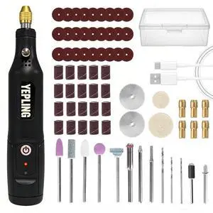 Cordless Rotary Tool, 3.7V Li-Ion 15000rpm Electric DIY Mini Polisher Kit, 72 Pieces Accessories USB Cordless Multi-Tool, Great for Nail Polishing and Light Work Cordless Rotary Tool, 3.7V Li-Ion 15000rpm Electric DIY Mini Polisher Kit, 72 Pieces Accessories USB Cordless Multi-Tool, Great for Nail Polishing and Light Work