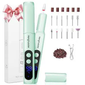 Cordless Electric Nail Drill Professional 3 Speeds Nail Drill Kit for Acrylic Gel Dip, USB Portable Rechargeable 20000 RPM Efile Manicure Pedicure Polishing Shape Tools(Green Cordless Electric Nail Drill Professional 3 Speeds Nail Drill Kit for Acrylic Gel Dip, USB Portable Rechargeable 20000 RPM Efile Manicure Pedicure Polishing Shape Tools(Green