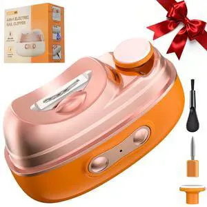 4-in-1 Electric Nail Clipper with LED Light Quiet Rechargeable Nail Grooming Kit, Grinder & Polisher, 2 Speed, Nail Debris Collector, Portable Gift Set 4-in-1 Electric Nail Clipper with LED Light Quiet Rechargeable Nail Grooming Kit, Grinder & Polisher, 2 Speed, Nail Debris Collector, Portable Gift Set