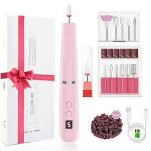 Electric Nail Filer, Professional Nail Drill Kit, Electric Nail Drill Kit, Portable File for Acrylic Gel Nails, Cordless Nail File Electric Manicure Pedicure Tools with Drill Bits for Home Salon Electric Nail Filer, Professional Nail Drill Kit, Electric Nail Drill Kit, Portable File for Acrylic Gel Nails, Cordless Nail File Electric Manicure Pedicure Tools with Drill Bits for Home Salon