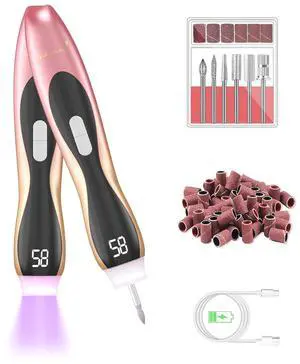 Cordless Nail Drill, Electric Efile Nail Drill with 6 Drill Bits, Low Noise,Pedicure,Rechargeable Lightweight,Pink Cordless Nail Drill, Electric Efile Nail Drill with 6 Drill Bits, Low Noise,Pedicure,Rechargeable Lightweight,Pink