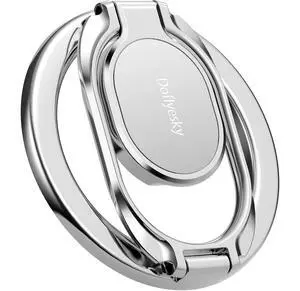 Magnetic Phone Grip Holder Kickstand, Gym Double Adjustable Finger Ring Grip and Stand, Compatible with PopSockets MagSafe Ring Removable for iPhone (Silver) Magnetic Phone Grip Holder Kickstand, Gym Double Adjustable Finger Ring Grip and Stand, Compatible with PopSockets MagSafe Ring Removable for iPhone (Silver)