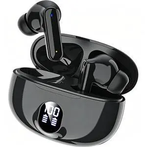 Wireless Earbuds Bluetooth 5.3 Headphones 40H Playback Noise Canceling Ear Buds with LED Power Display Charging Case IPX7 Waterproof Earphones with Mic Headset Wireless Earbuds Bluetooth 5.3 Headphones 40H Playback Noise Canceling Ear Buds with LED Power Display Charging Case IPX7 Waterproof Earphones with Mic Headset