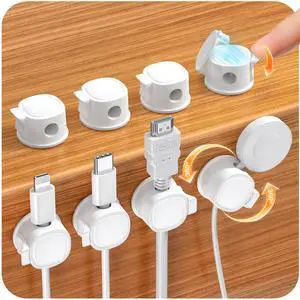 8 Pack Rotatable Cable Clips Cord Organizer,Desk Cable Management Accessory,Cord Clips,Adhesive USB Wire Holder Keeper Organizer for Home Office Desk Phone Car Wall Desktop Nightstand Cable Organizer 8 Pack Rotatable Cable Clips Cord Organizer,Desk Cable Management Accessory,Cord Clips,Adhesive USB Wire Holder Keeper Organizer for Home Office Desk Phone Car Wall Desktop Nightstand Cable Organizer