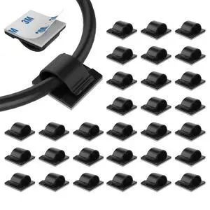 30 Pieces Adhesive Cable Clips Wire Clips Cable Wire Management Wire Cable Holder Clamps Cable Tie Holder for Car, Office and Home 30 Pieces Adhesive Cable Clips Wire Clips Cable Wire Management Wire Cable Holder Clamps Cable Tie Holder for Car, Office and Home