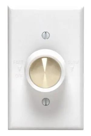 Full Range Variable Fan Speed Control, 120 Vac, 60 Hz, 5 A, Switch, 612-6616-W, White Full Range Variable Fan Speed Control, 120 Vac, 60 Hz, 5 A, Switch, 612-6616-W, White