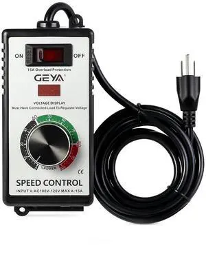 100V-120V 15A AC Motor Speed Controller with Overload Protection, Variable Speed Controller for Electric Tools,Resistance Heating,Electric Fan,Voltage LED Display 100V-120V 15A AC Motor Speed Controller with Overload Protection, Variable Speed Controller for Electric Tools,Resistance Heating,Electric Fan,Voltage LED Display