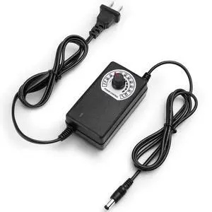 Adjustable Fan Speed Controller 3V-24V 1A, Variable Voltage Supply | 24W AC/DC Power Adapter for Cooling Fan, DC Motor & LED Strip Lights | Universal Replacement Power Converter Adjustable Fan Speed Controller 3V-24V 1A, Variable Voltage Supply | 24W AC/DC Power Adapter for Cooling Fan, DC Motor & LED Strip Lights | Universal Replacement Power Converter