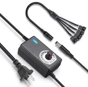 12V PC Fan Speed Controller, AC Plug with 4X 4-Pin Splitter Cable | 36W Power Adapter ,Compatible 2/3/4-Pin, Cooling Project for Nas Server AV Cabinet DVR TV Router Receiver Xbox Greenhouse 12V PC Fan Speed Controller, AC Plug with 4X 4-Pin Splitter Cable | 36W Power Adapter ,Compatible 2/3/4-Pin, Cooling Project for Nas Server AV Cabinet DVR TV Router Receiver Xbox Greenhouse