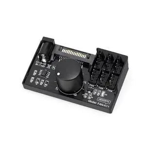12V 4 Pin PWM Fan Controller 6 Fans Supported, 4-Pin PC Fan Speed Controller by SATA and DC Power Input, PWM Fan Cooling Fan Speed Adapter Hub with 60W Output Max 12V 4 Pin PWM Fan Controller 6 Fans Supported, 4-Pin PC Fan Speed Controller by SATA and DC Power Input, PWM Fan Cooling Fan Speed Adapter Hub with 60W Output Max
