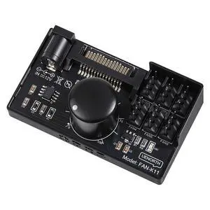 4 Pin PWM Fan Controller Hub 12V 6 Fans Supported PC Fan Adapter Hub Powered Adjustable Speed Knob with Max Total 60W 5A Output for Fans Cooling 4 Pin PWM Fan Controller Hub 12V 6 Fans Supported PC Fan Adapter Hub Powered Adjustable Speed Knob with Max Total 60W 5A Output for Fans Cooling