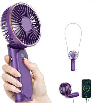Portable Handheld Fan, 4000mAh, 180 Adjustable, 6 Speed Wind, USB Rechargeable Foldable Fan with Real-Time Electricity Display Portable Handheld Fan, 4000mAh, 180 Adjustable, 6 Speed Wind, USB Rechargeable Foldable Fan with Real-Time Electricity Display